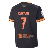 Valencia Edinson Cavani #7 Fotballklær Bortedrakt 2022-23 Kortermet